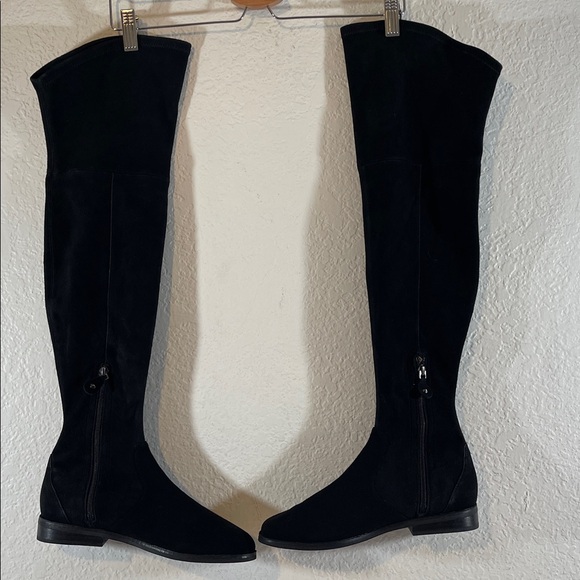 GENTLE SOULS BY KENNETH COLE Emma Stretch Black Tall Suede Boots Size 7.5 - Picture 3 of 12